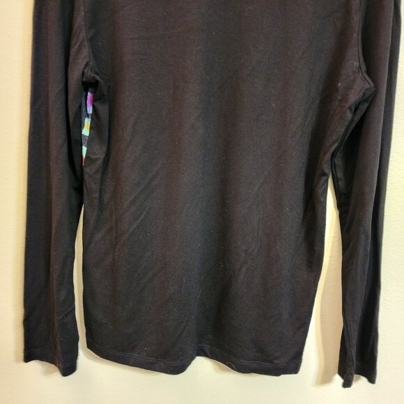 Simply Art by Dolcezza Top Multi Color Abstract Tunic Long Sleeve Women L Artsy - Picture 9 of 12